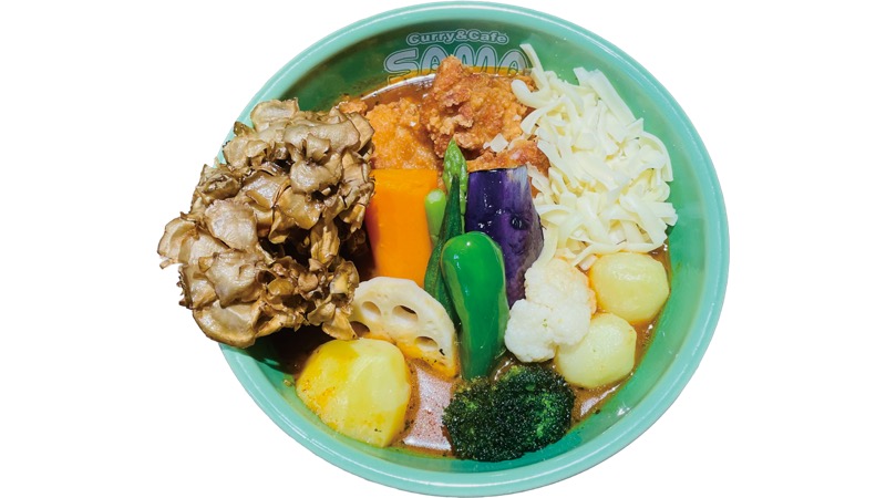 36. CURRY & CAFE SAMA 下北沢店<br>北海道ザンギ！ たっぷり秋野菜カリー！